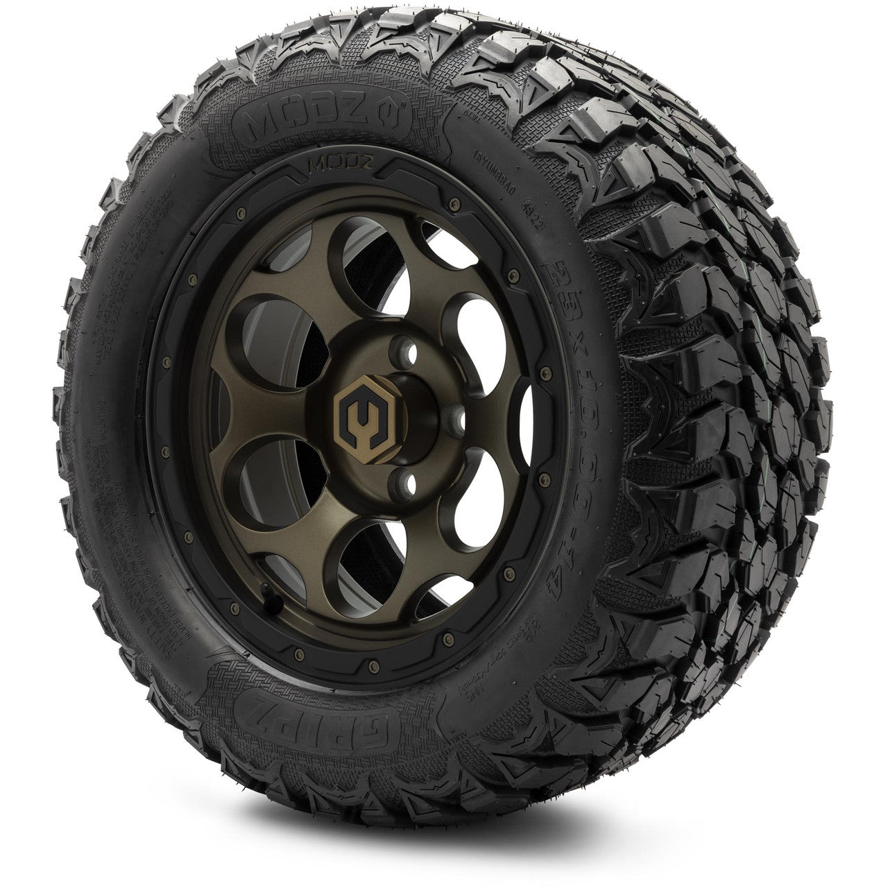 MODZ® 14" Militia Matte Bronze - Lifted Tires and Wheels Combo