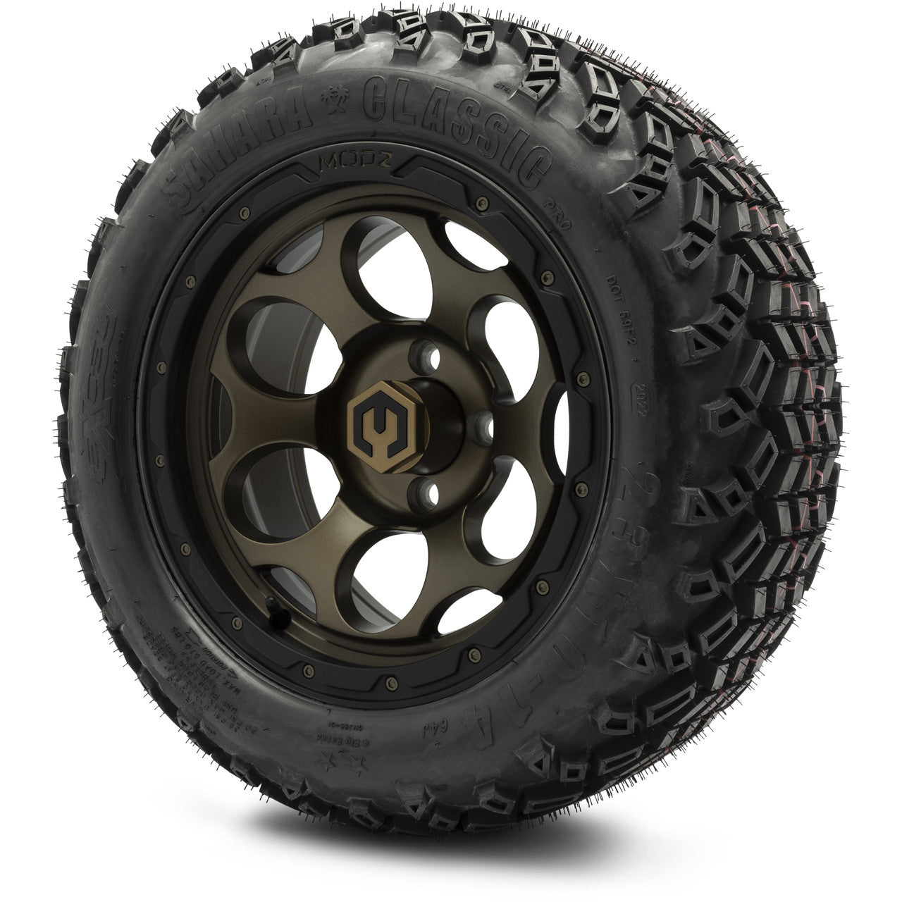 MODZ® 14" Militia Matte Bronze - Lifted Tires and Wheels Combo
