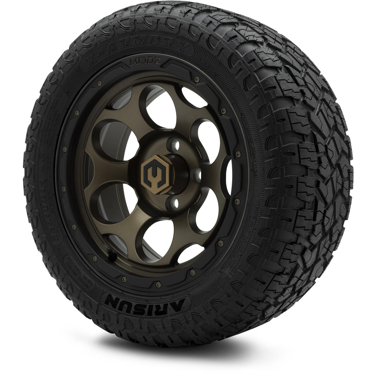 MODZ® 14" Militia Matte Bronze - Lifted Tires and Wheels Combo