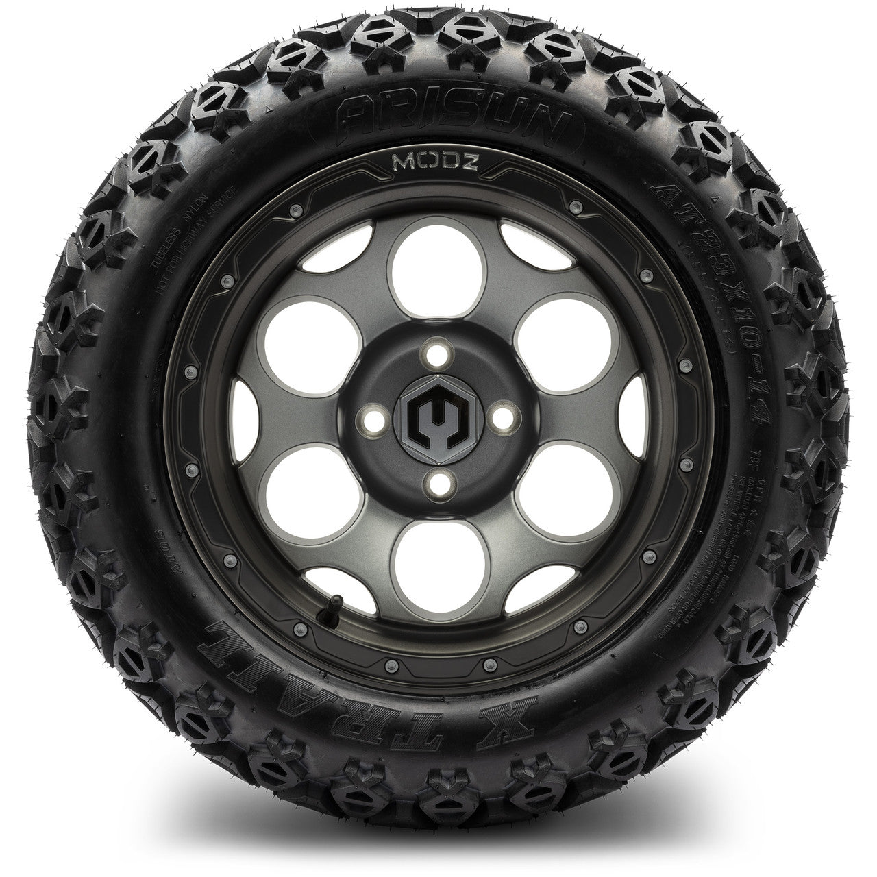 MODZ® 14" Militia Matte Gunmetal - Lifted Tires and Wheels Combo