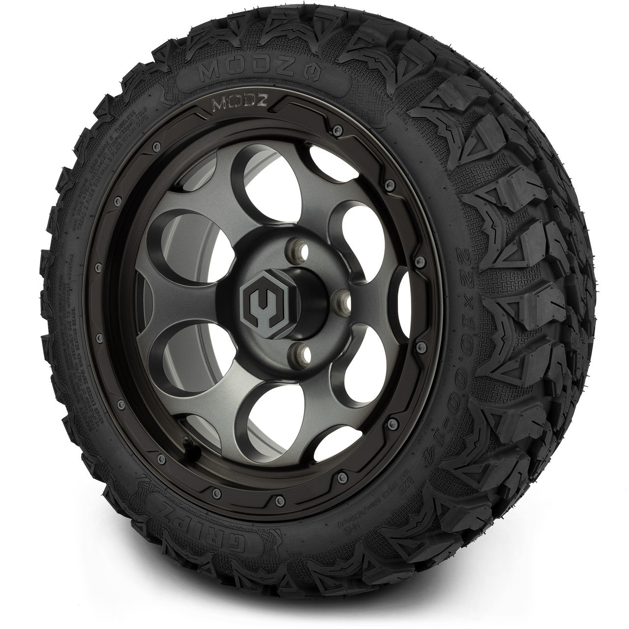 MODZ® 14" Militia Matte Gunmetal - Lifted Tires and Wheels Combo