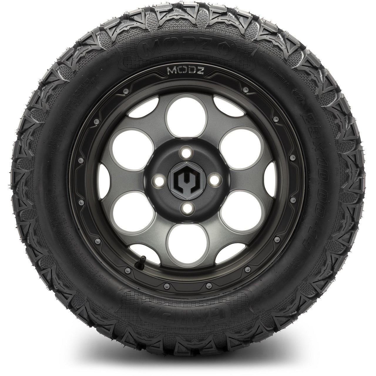 MODZ® 14" Militia Matte Gunmetal - Lifted Tires and Wheels Combo