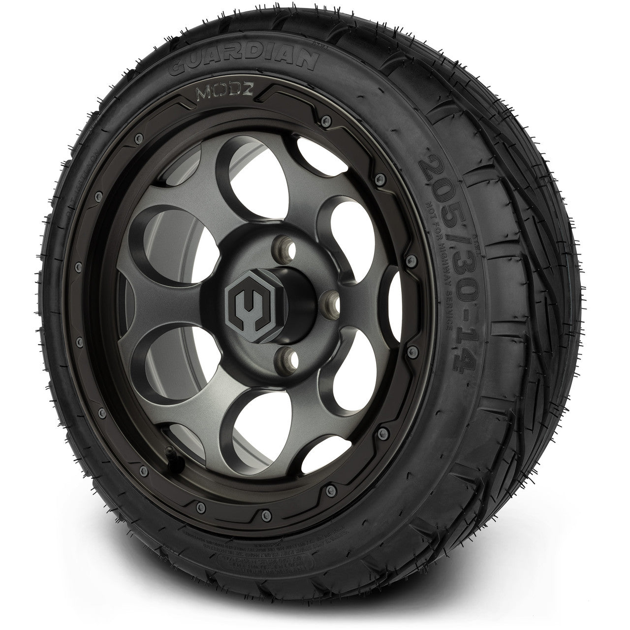 MODZ® 14" Militia Matte Gunmetal - LowPro Street Tire and Wheels Combo