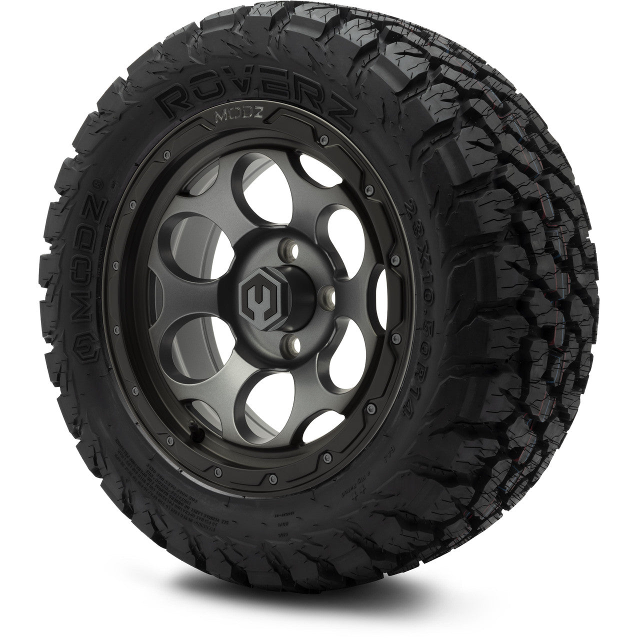 MODZ® 14" Militia Matte Gunmetal - Lifted Tires and Wheels Combo