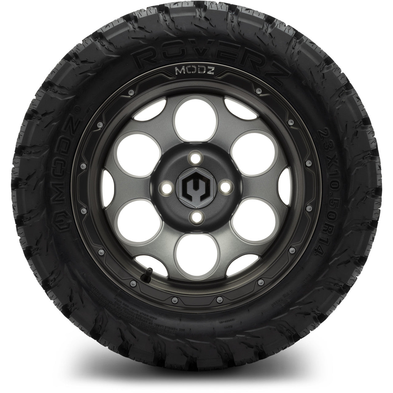 MODZ® 14" Militia Matte Gunmetal - Lifted Tires and Wheels Combo