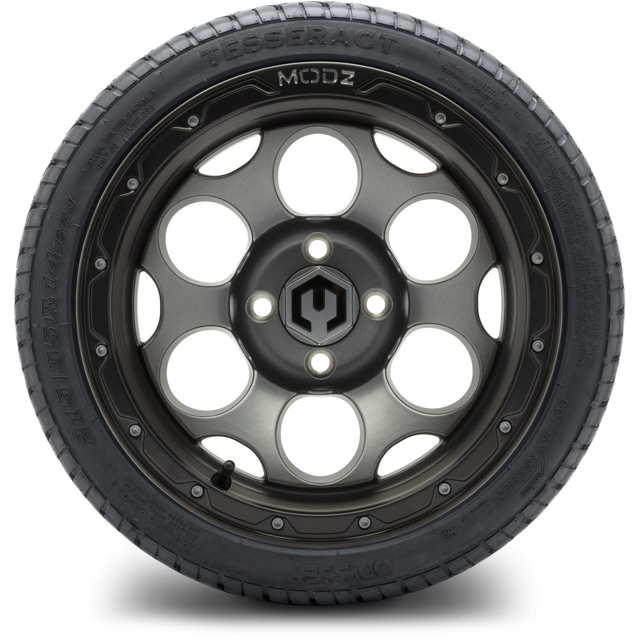 MODZ® 14" Militia Matte Gunmetal - LowPro Street Tire and Wheels Combo