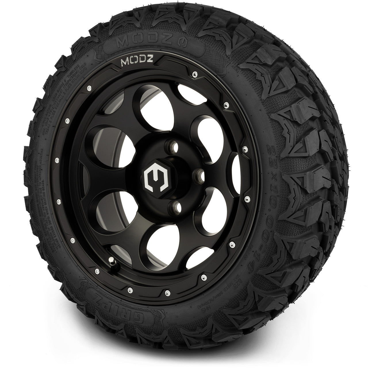 MODZ® 14" Militia Matte Black - Lifted Tires and Wheels Combo