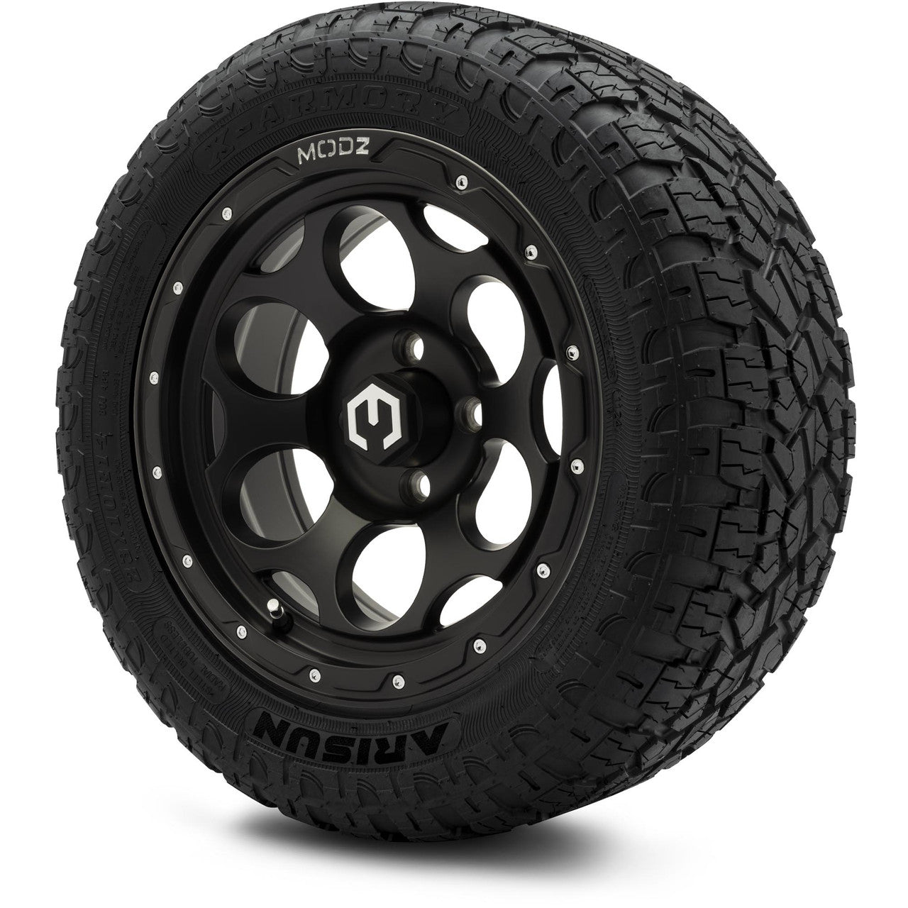MODZ® 14" Militia Matte Black - Lifted Tires and Wheels Combo