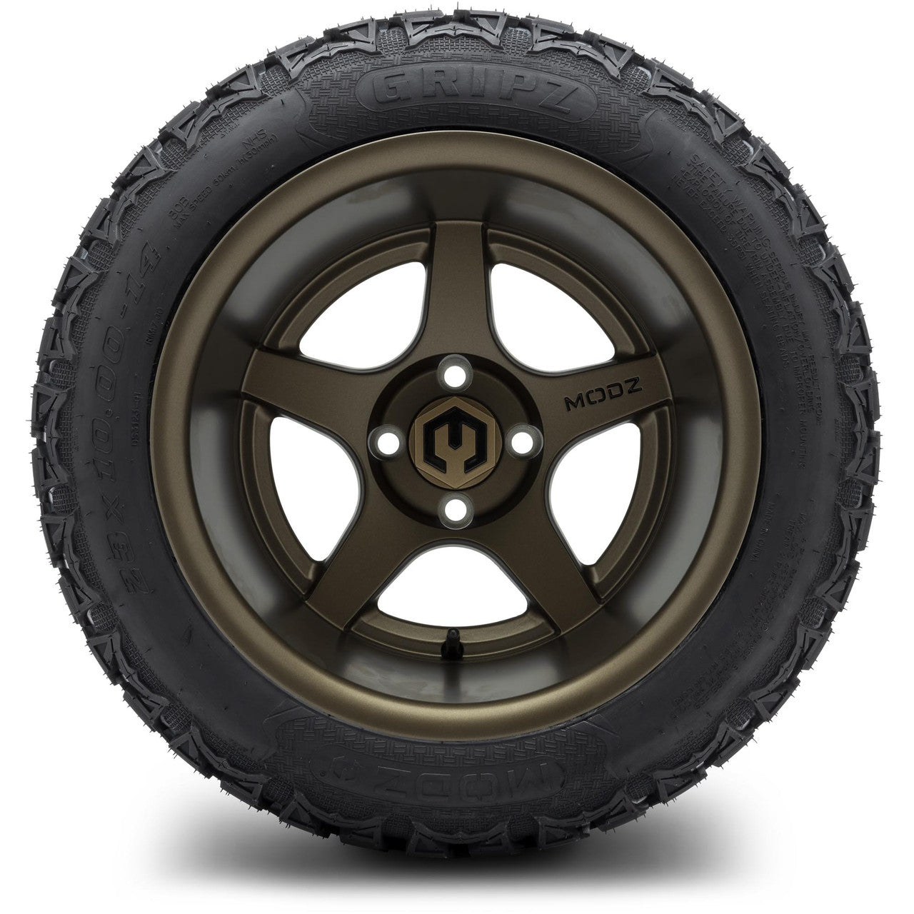 MODZ® 14x10" Maverick Matte Bronze - Lifted Tires and Wheels Combo
