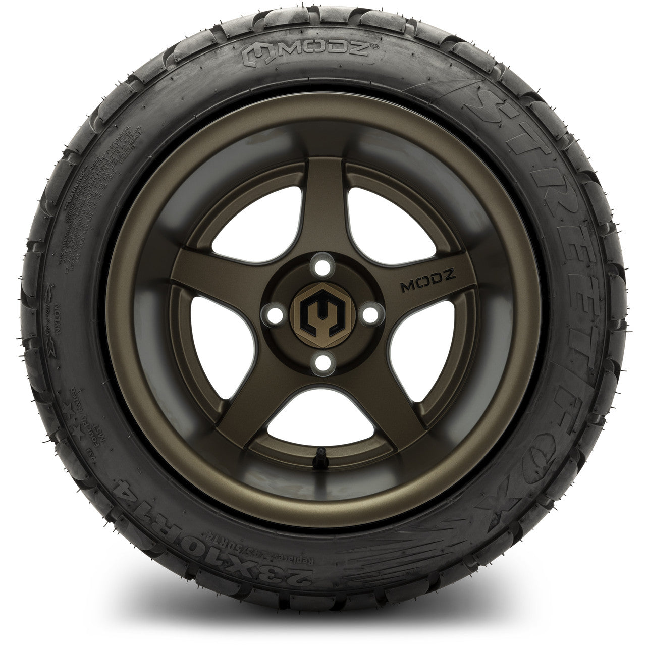 MODZ® 14x10" Maverick Matte Bronze - Lifted Tires and Wheels Combo