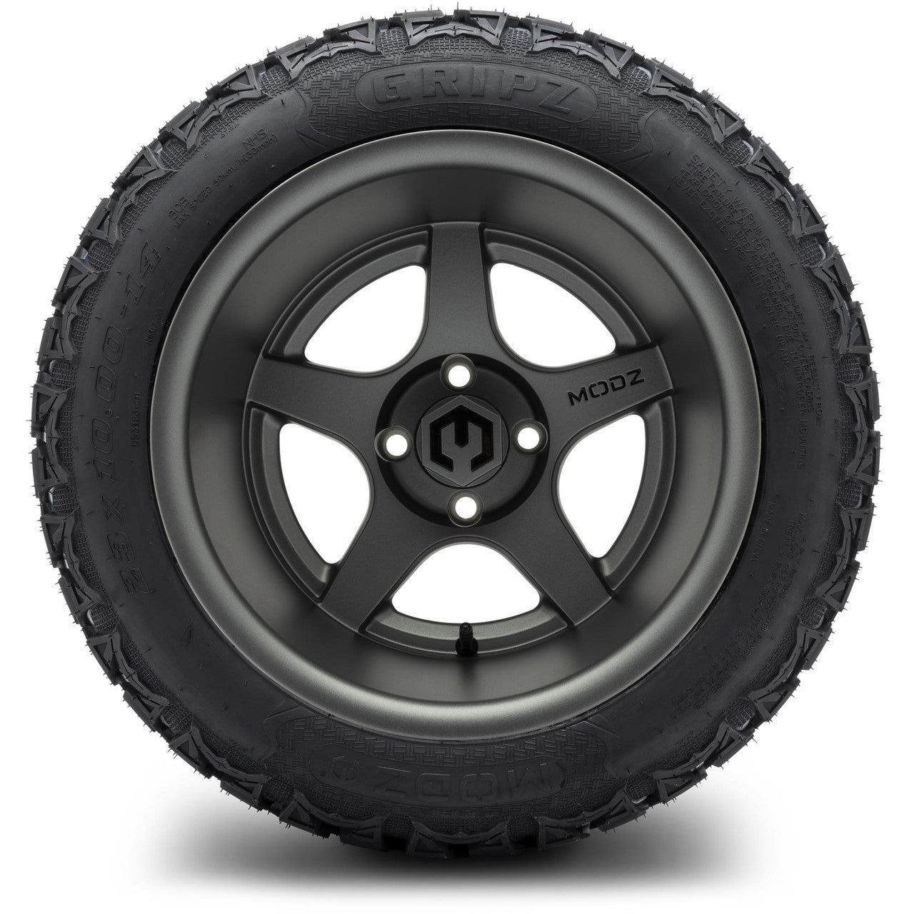 MODZ® 14x10" Maverick Matte Gunmetal - Lifted Tires and Wheels Combo