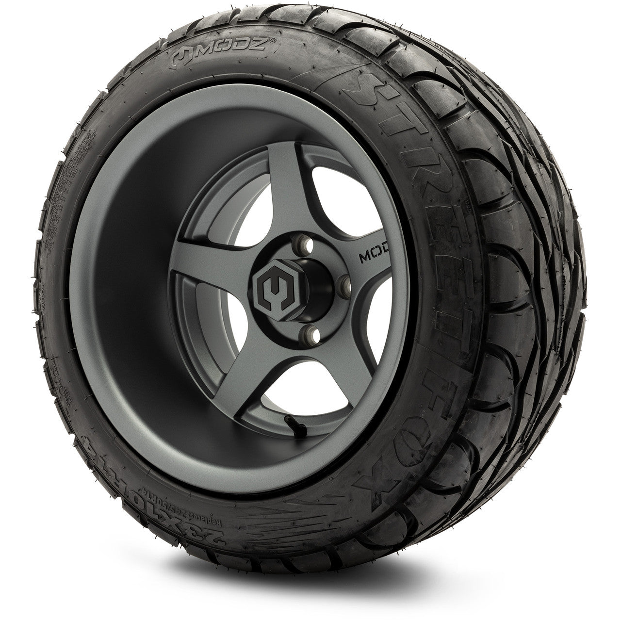 MODZ® 14x10" Maverick Matte Gunmetal - Lifted Tires and Wheels Combo