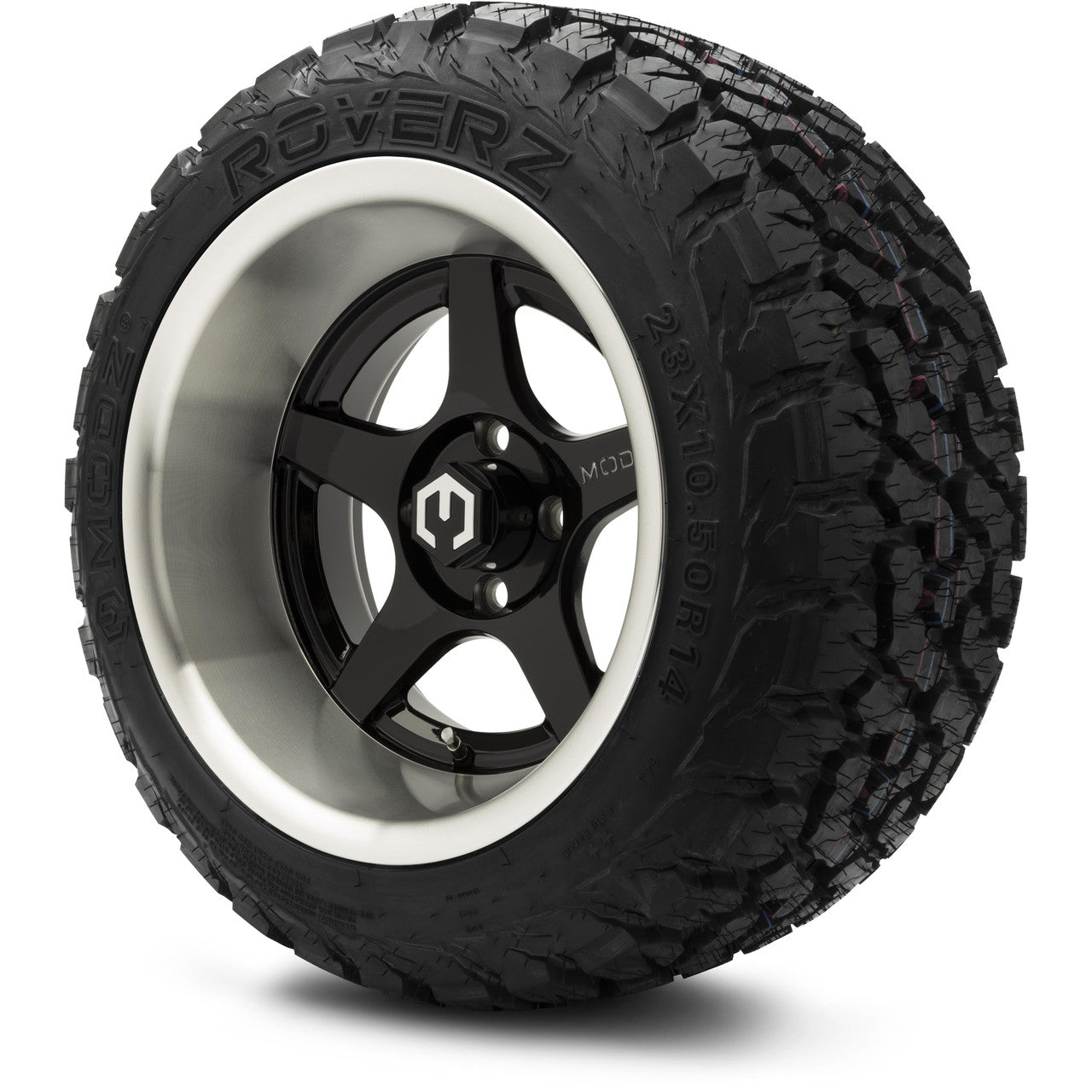 MODZ® 14x10" Maverick Machined Black - Lifted Tires and Wheels Combo