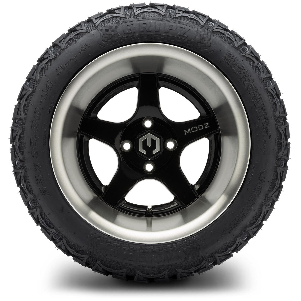 MODZ® 14x10" Maverick Machined Black - Lifted Tires and Wheels Combo