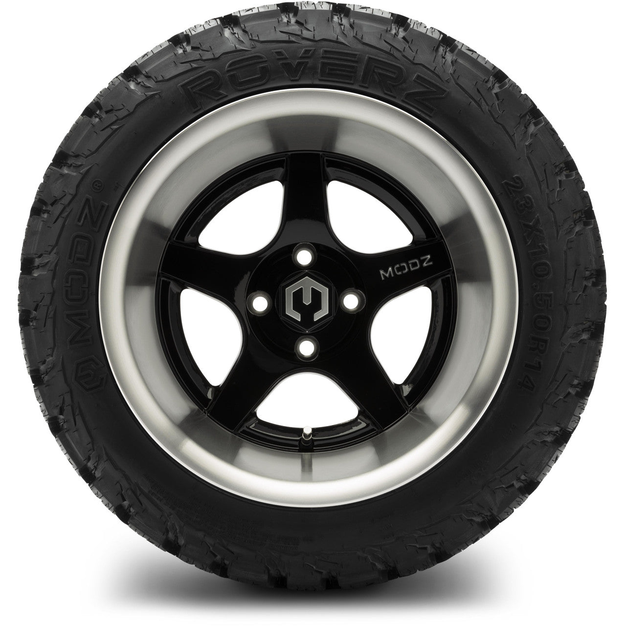 MODZ® 14x10" Maverick Machined Black - Lifted Tires and Wheels Combo