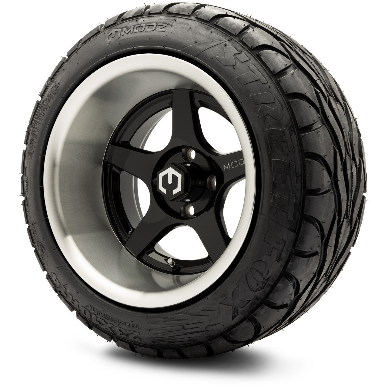 MODZ® 14x10" Maverick Machined Black - Lifted Tires and Wheels Combo
