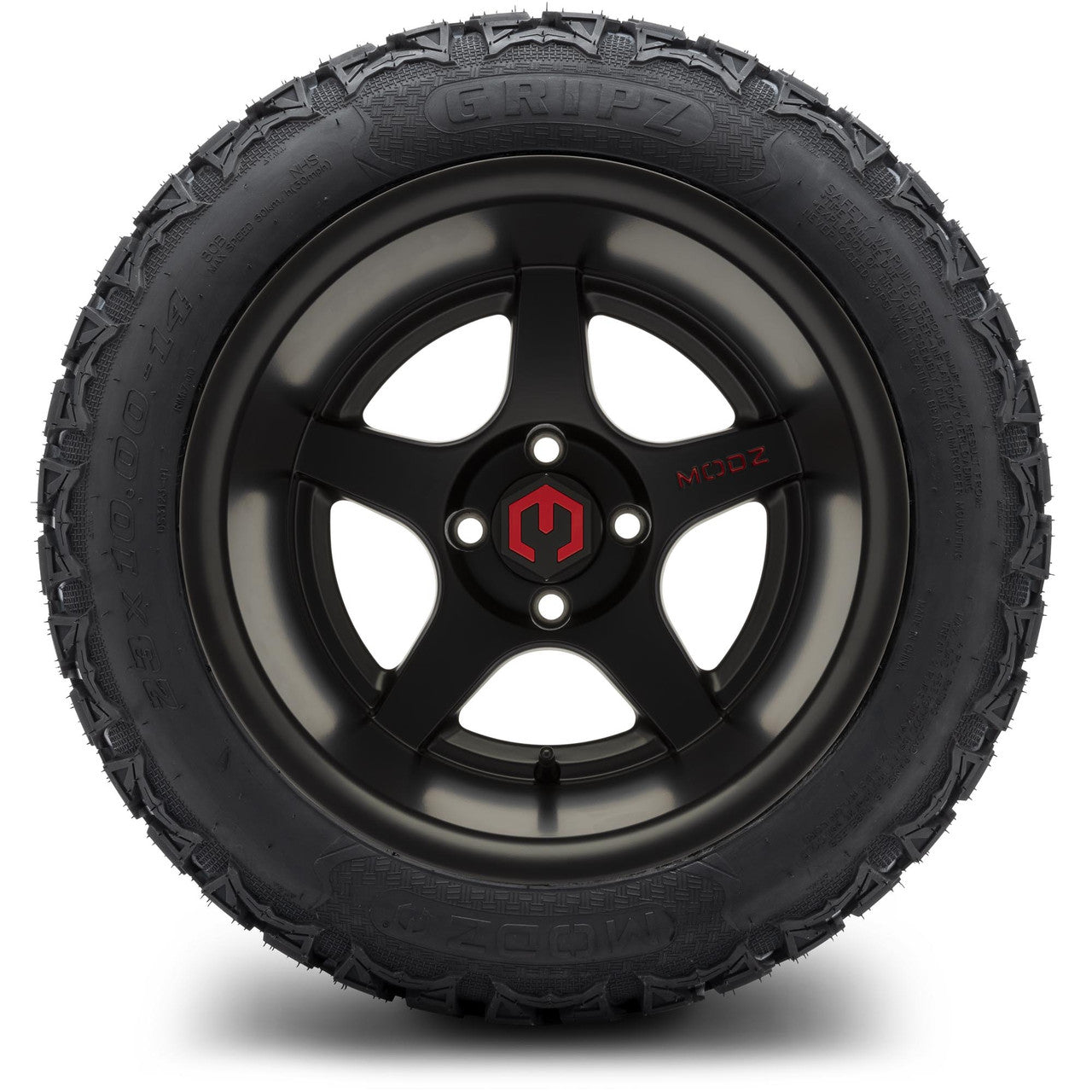MODZ® 14x10" Maverick Matte Black - Lifted Tires and Wheels Combo