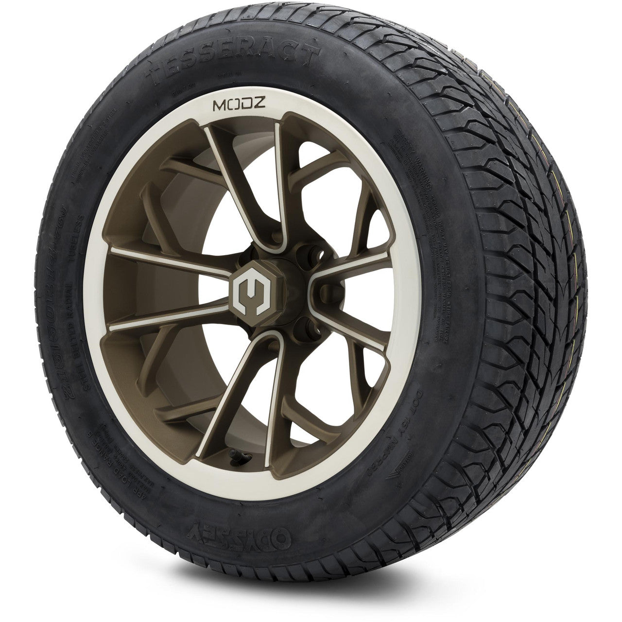 MODZ® 14" Havoc Machined Bronze - Lifted Tires and Wheels Combo
