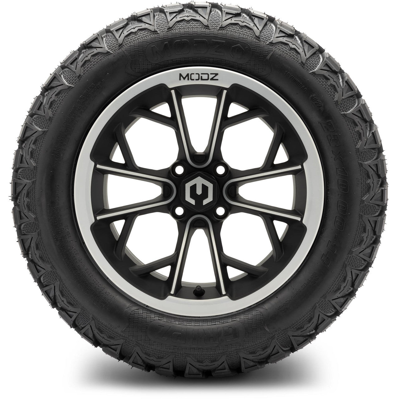 MODZ® 14" Havoc Machined Matte Black - Lifted Tires and Wheels Combo