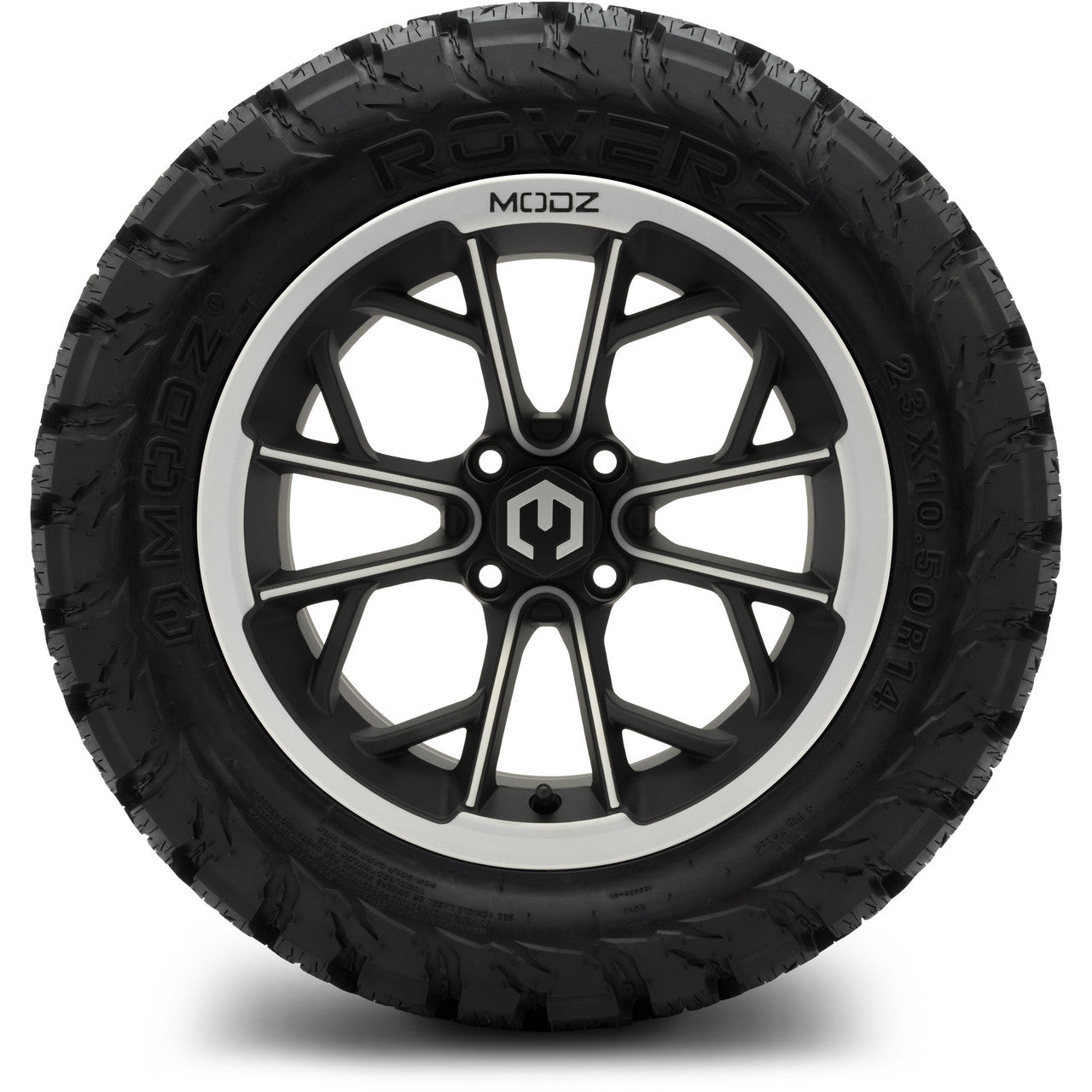 MODZ® 14" Havoc Machined Matte Black - Lifted Tires and Wheels Combo