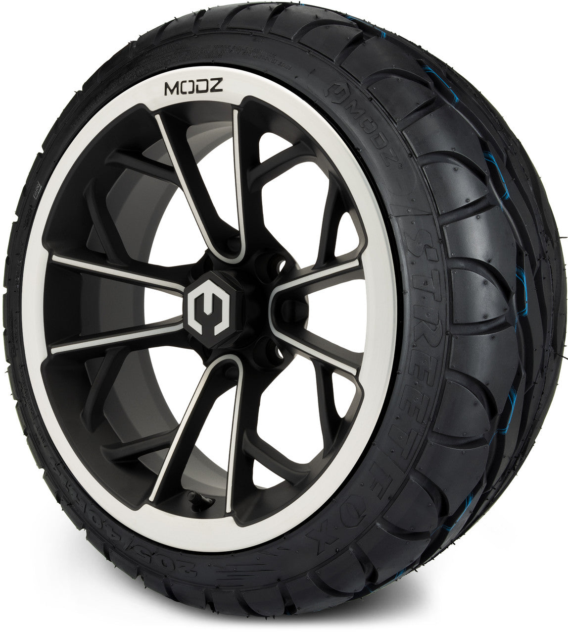 MODZ® 14" Havoc Machined Matte Black - LowPro Street Tire and Wheels Combo