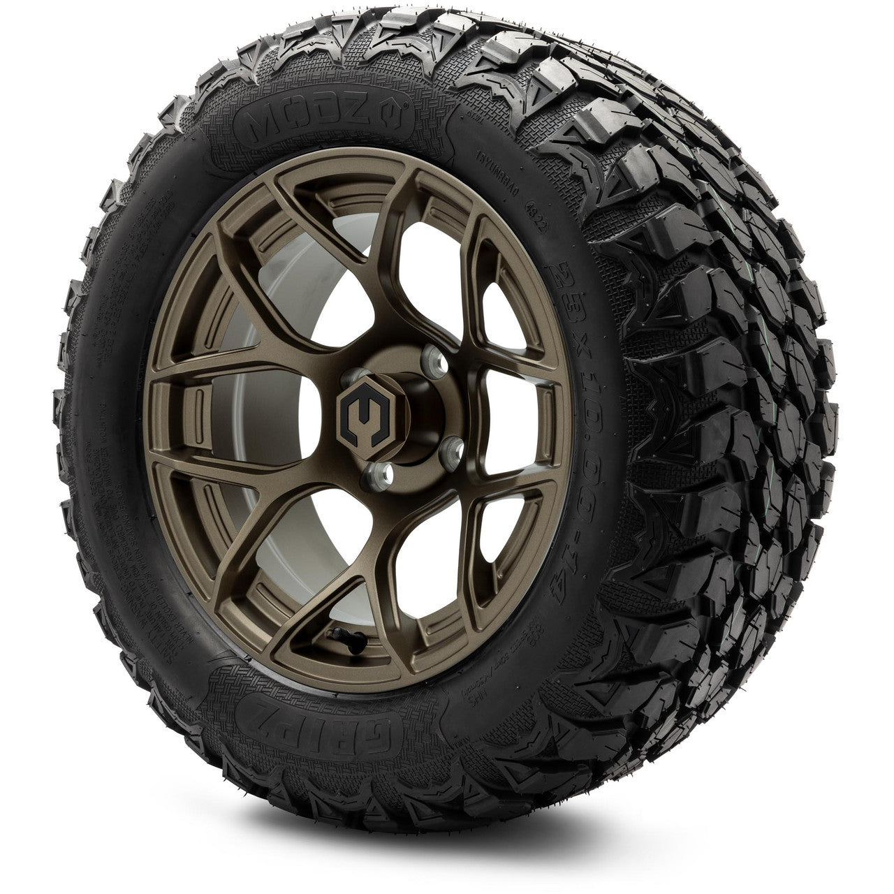 MODZ® 14" Renegade Matte Bronze - Lifted Tires and Wheels Combo