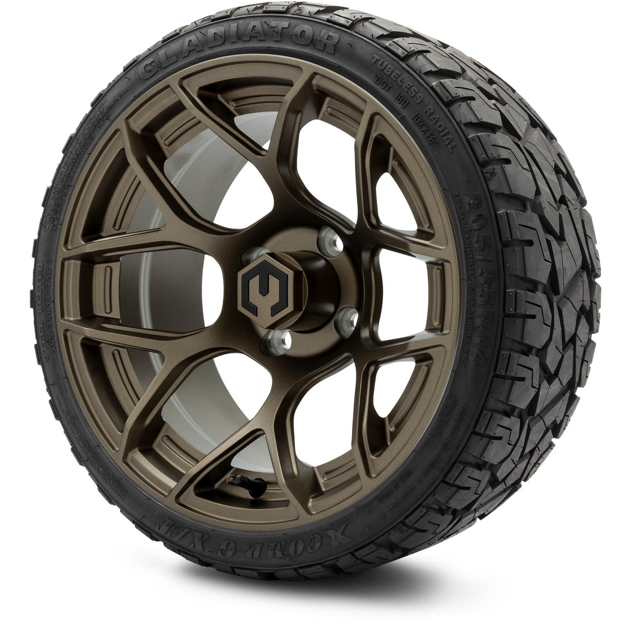 MODZ® 14" Renegade Matte Bronze - Low Profile Tires and Wheels Combo