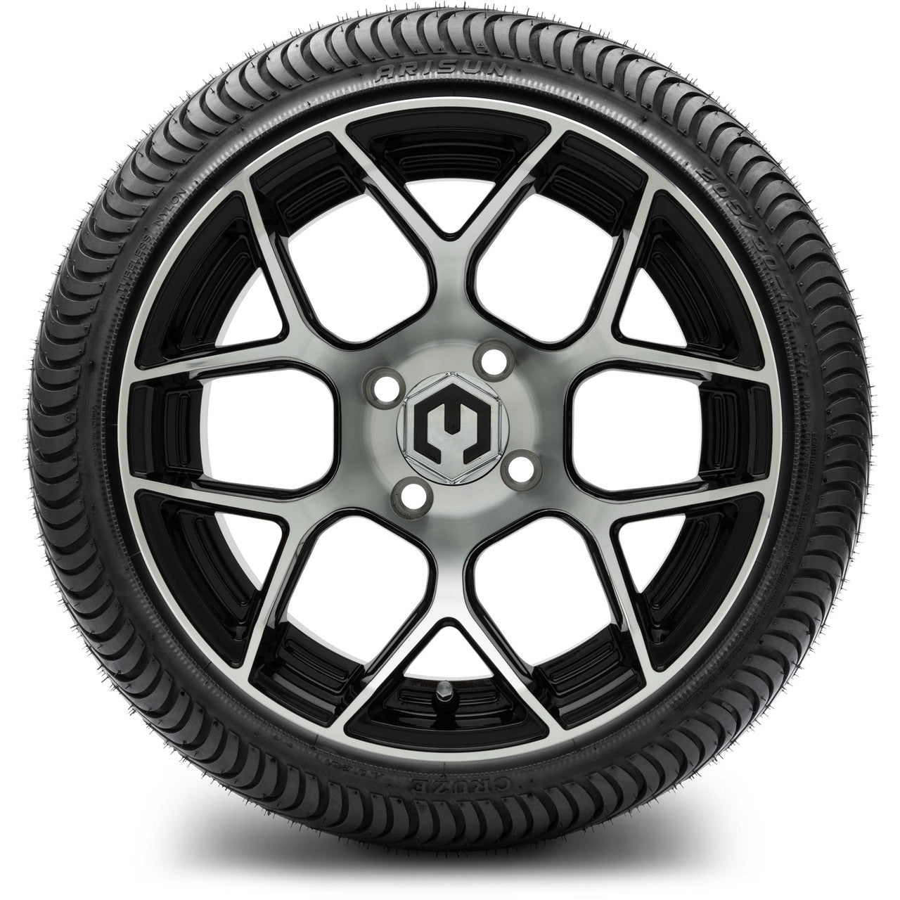MODZ® 14" Renegade Machined Black Low Profile Tire and Wheel Combo