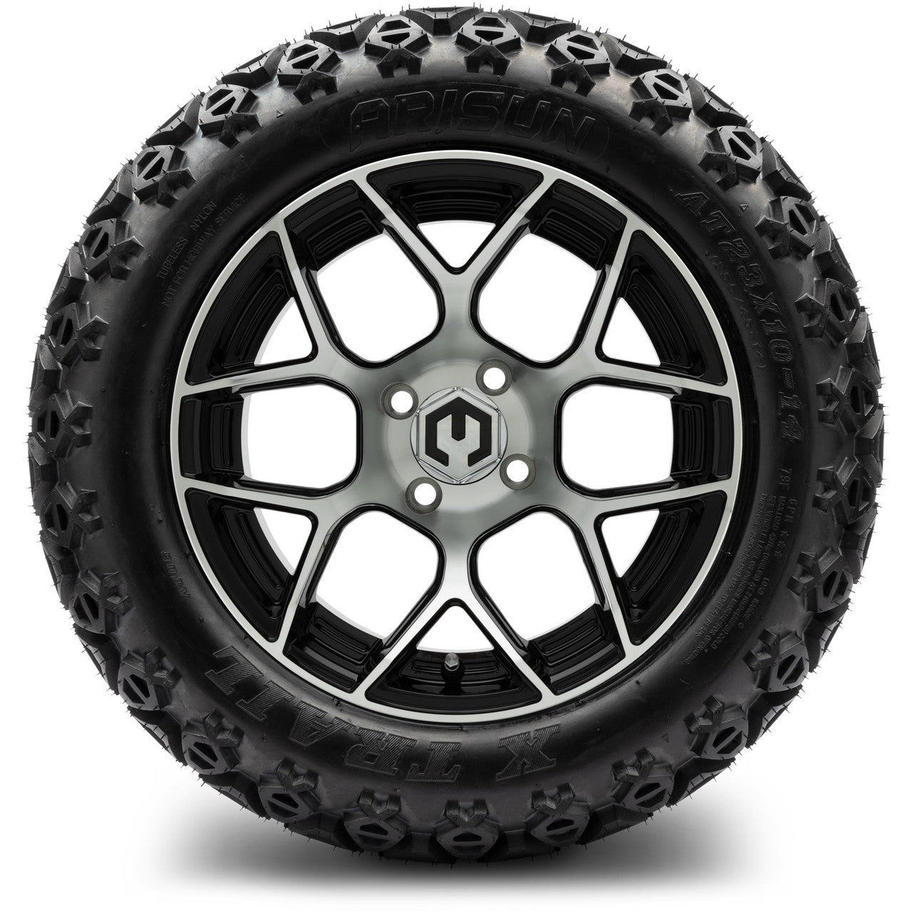 MODZ® 14" Renegade Machined Black Lifted Tire and Wheel Combo