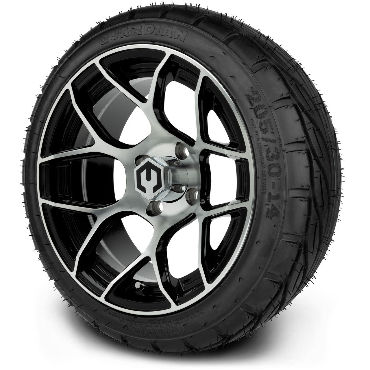 MODZ® 14" Renegade Machined Black Low Profile Tire and Wheel Combo