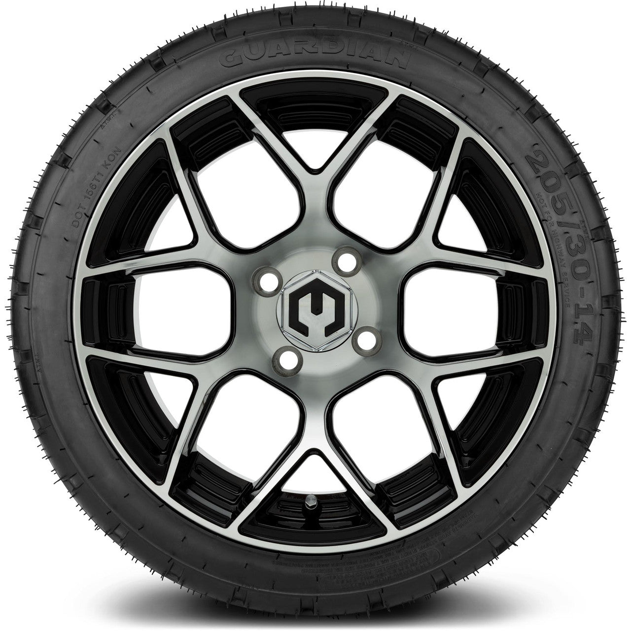 MODZ® 14" Renegade Machined Black Low Profile Tire and Wheel Combo