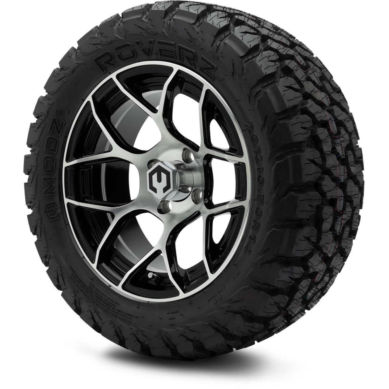 MODZ® 14" Renegade Machined Black Lifted Tire and Wheel Combo