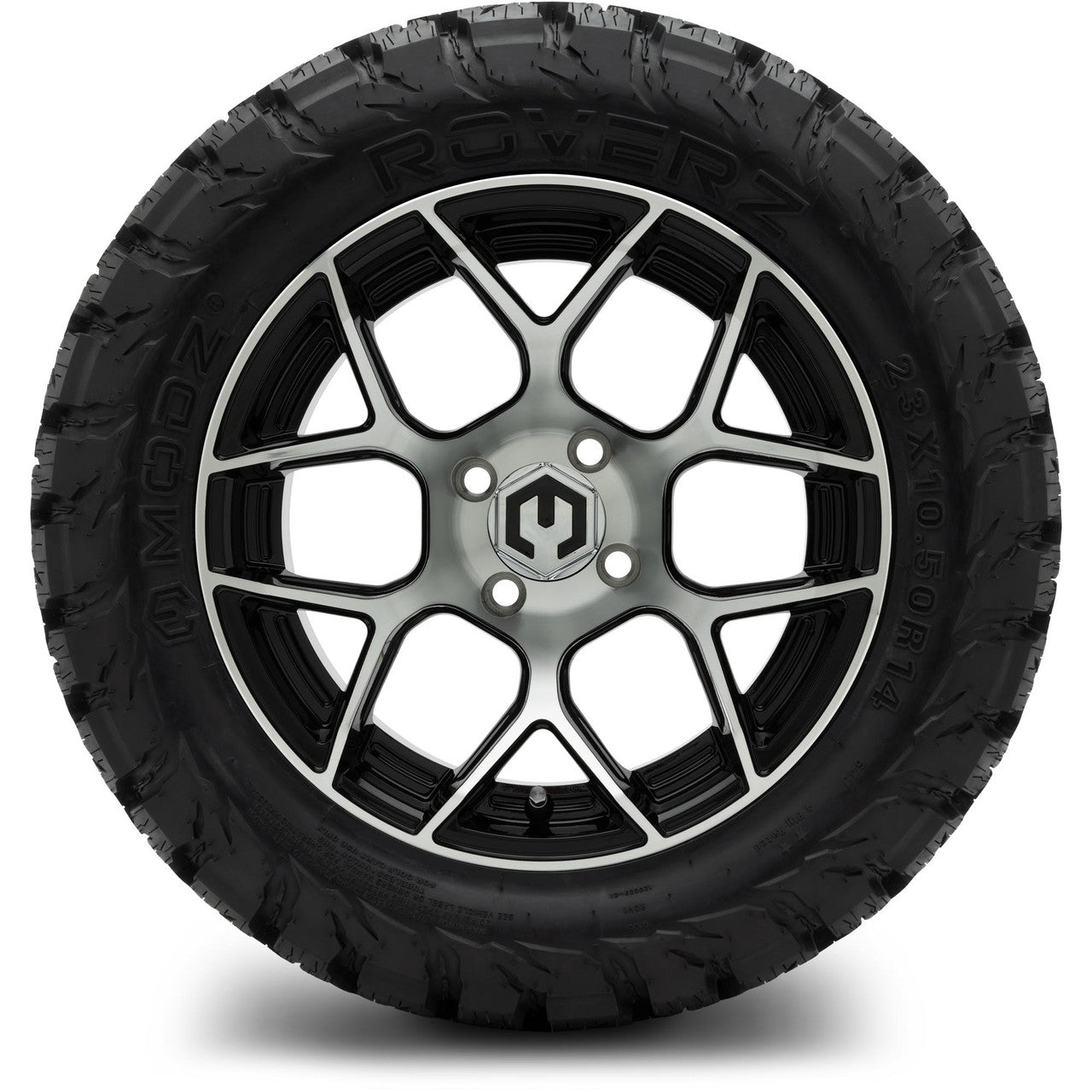 MODZ® 14" Renegade Machined Black Lifted Tire and Wheel Combo