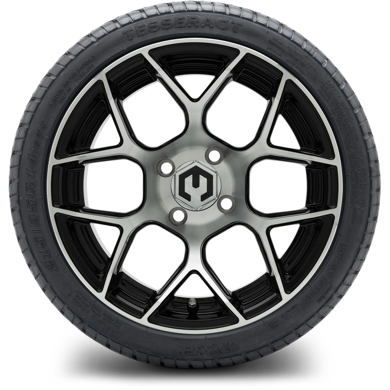 MODZ® 14" Renegade Machined Black Low Profile Tire and Wheel Combo