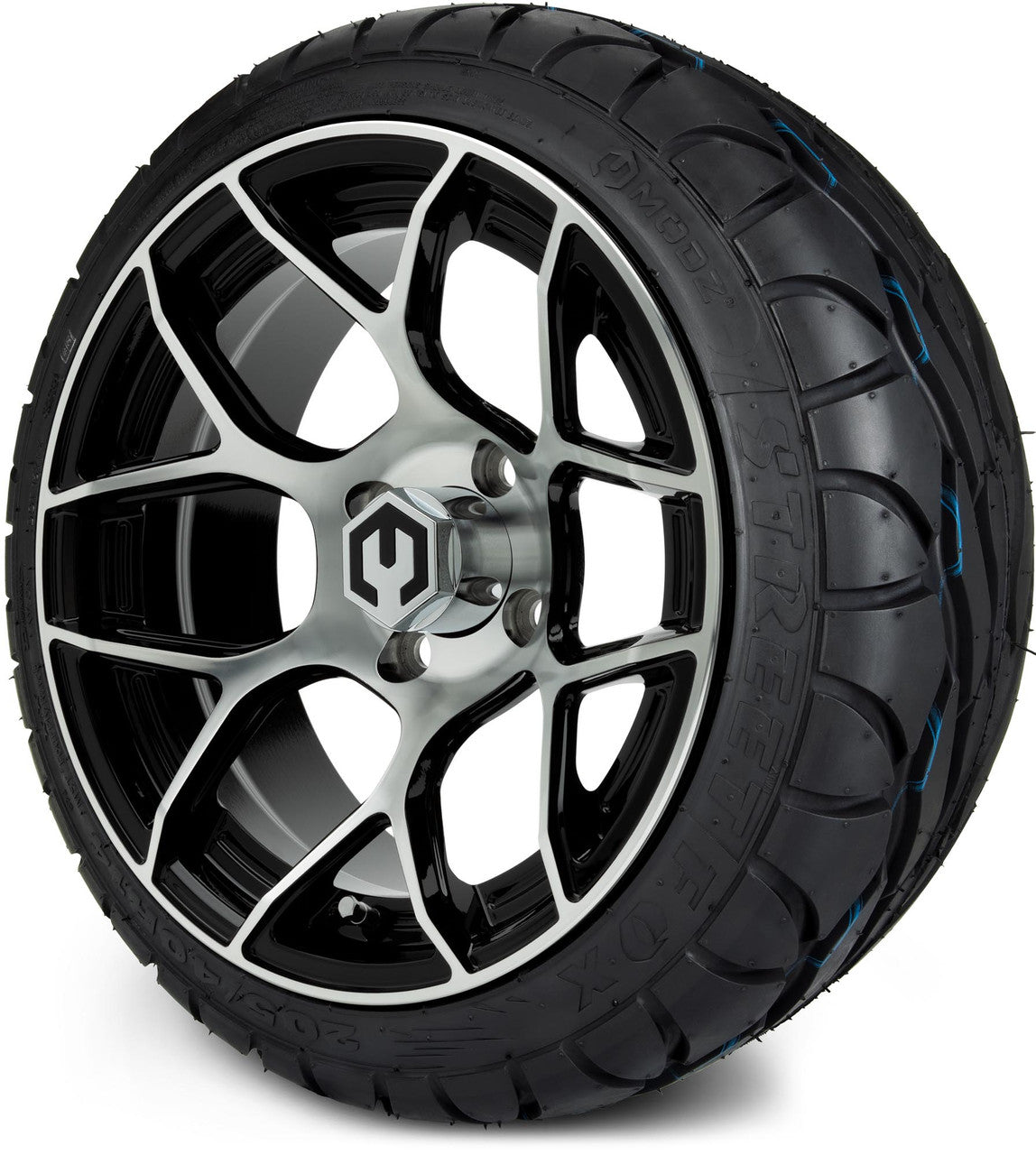 MODZ® 14" Renegade Machined Black Low Profile Tire and Wheel Combo