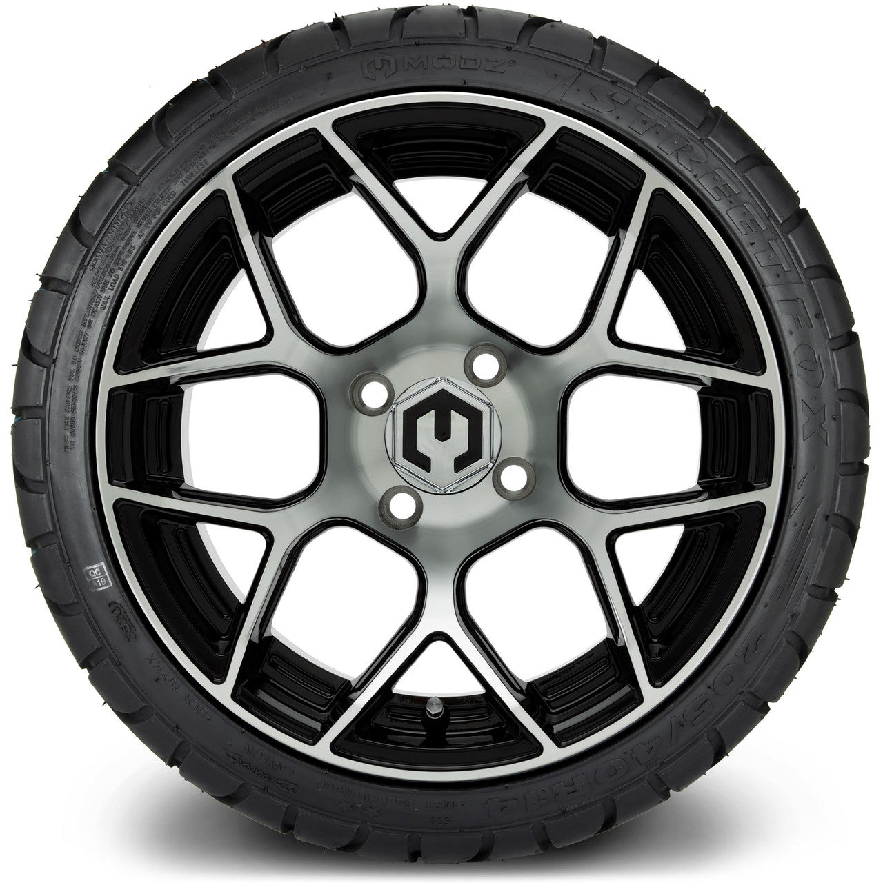 MODZ® 14" Renegade Machined Black Low Profile Tire and Wheel Combo