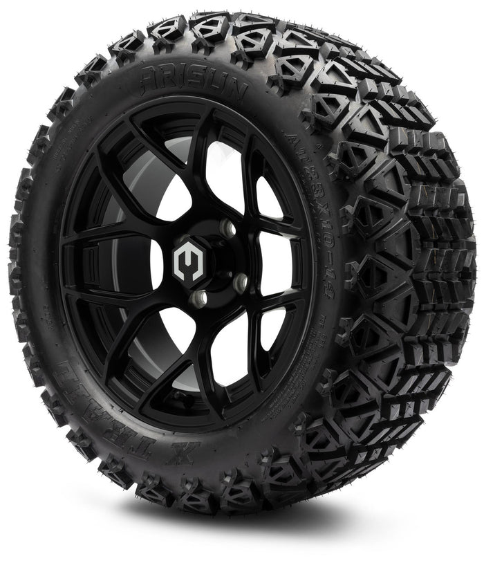 MODZ® 14" Renegade Matte Black - Lifted Tires and Wheels Combo