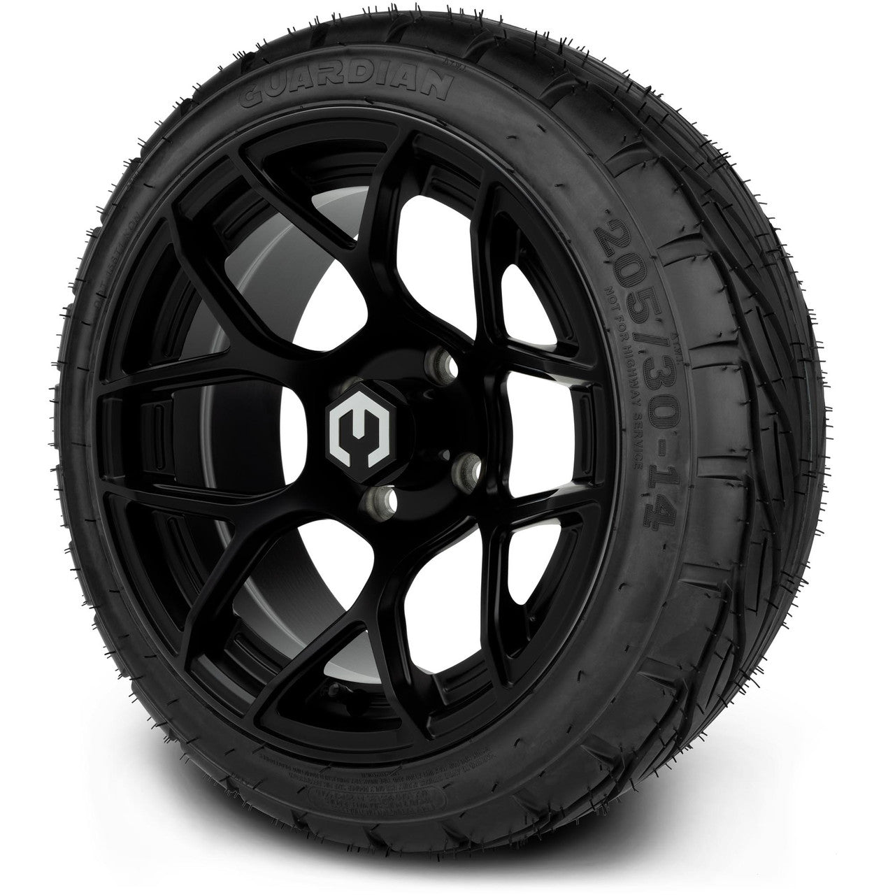 MODZ® 14" Renegade Matte Black - Low Profile Tires and Wheels Combo