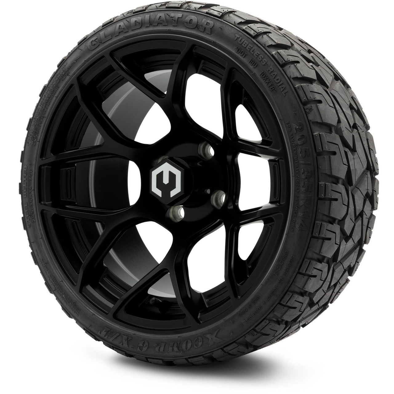 MODZ® 14" Renegade Matte Black - Low Profile Tires and Wheels Combo