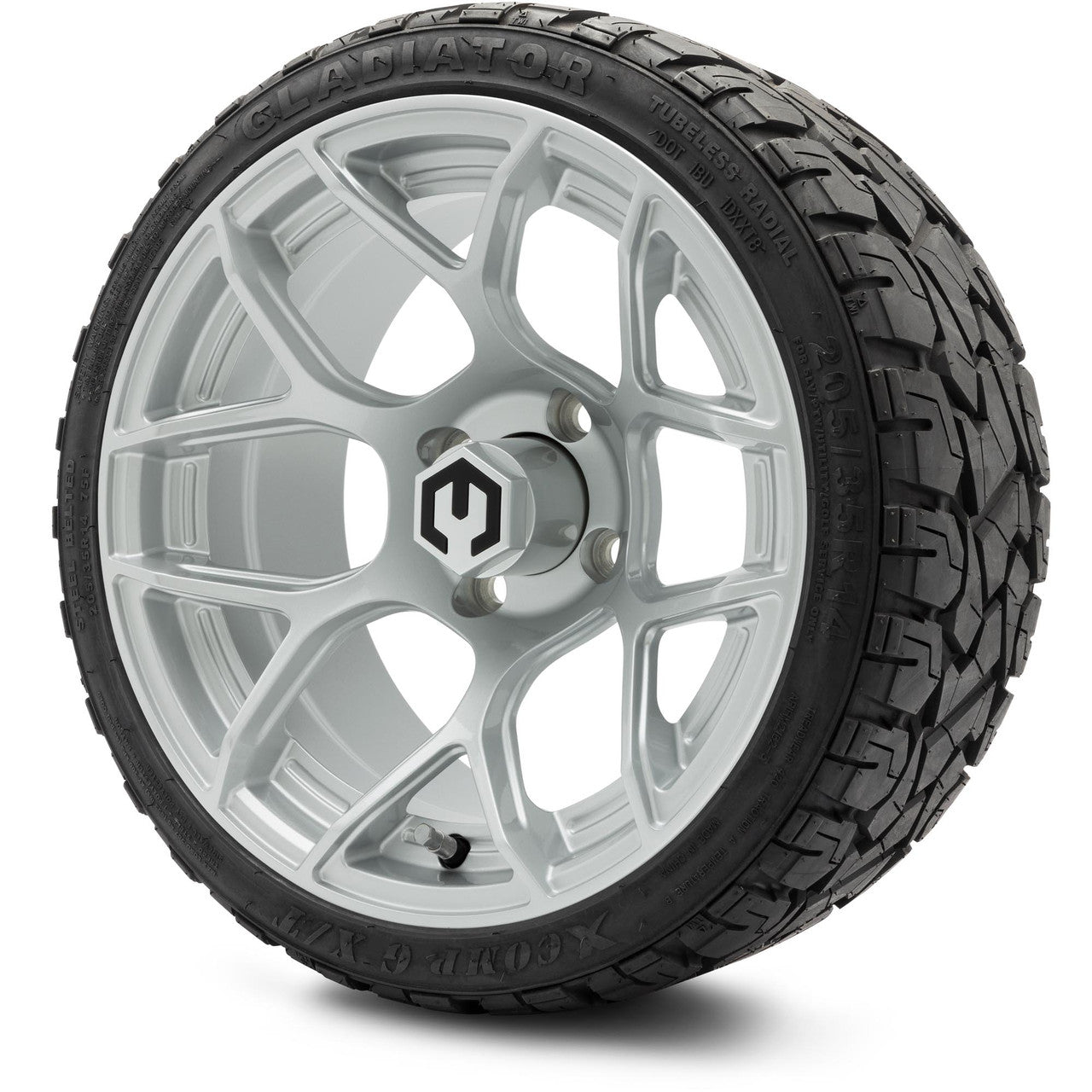 MODZ® 14" Renegade Silver - Low Profile Tires and Wheels Combo