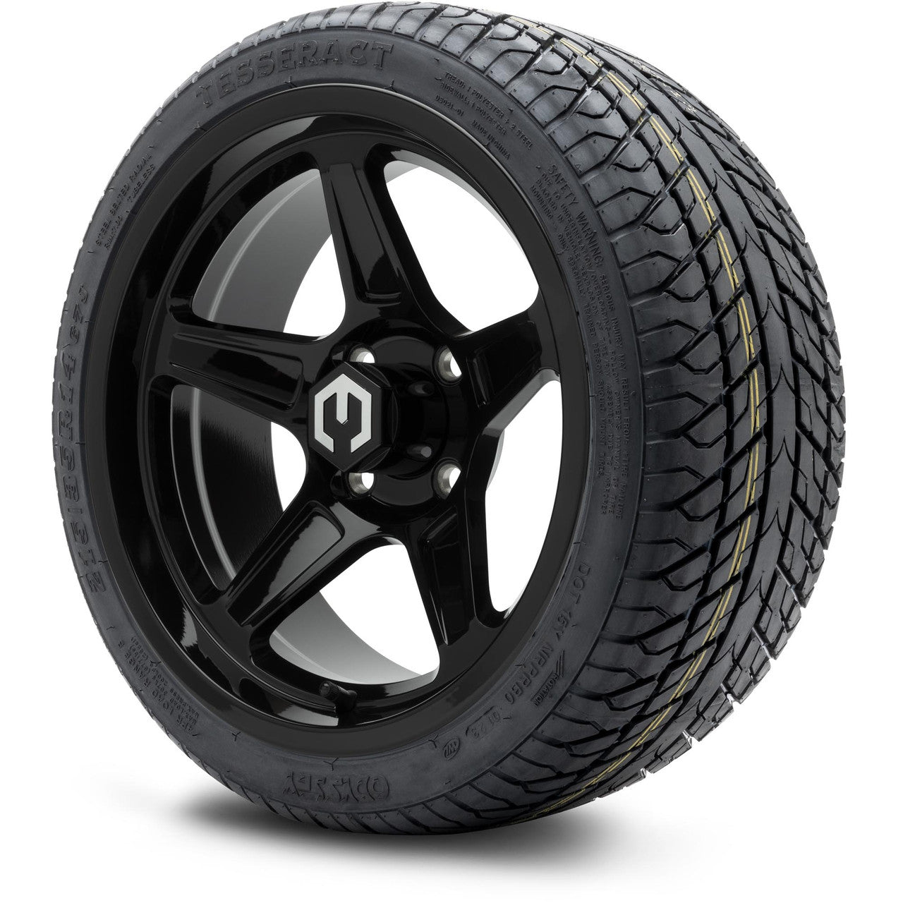 MODZ® 14" Drift Glossy Black - Low Profile Tires and Wheels Combo