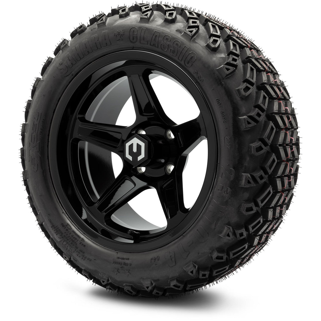 MODZ® 14" Drift Glossy Black - Lifted Tires and Wheels Combo