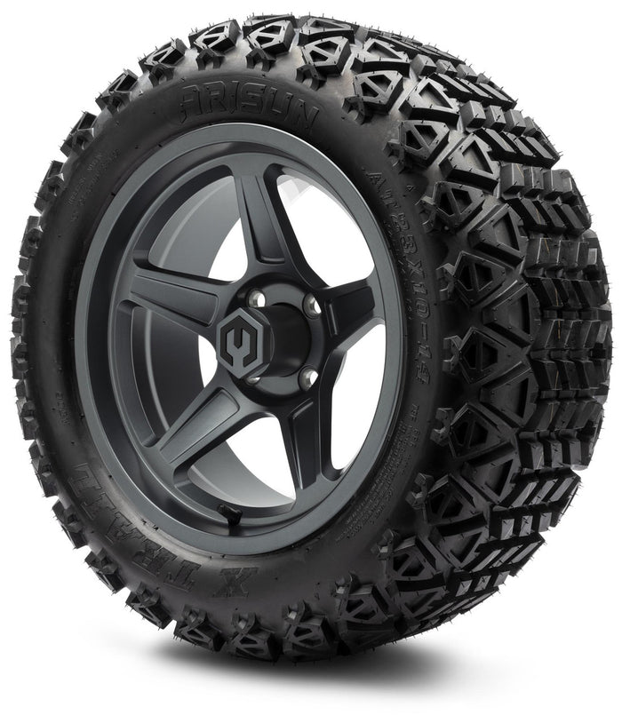 MODZ® 14" Drift Gunmetal - Lifted Tires and Wheels Combo