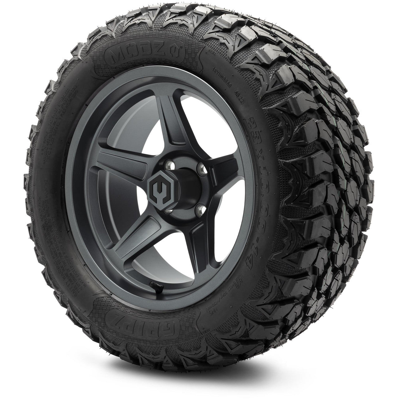 MODZ® 14" Drift Gunmetal - Lifted Tires and Wheels Combo