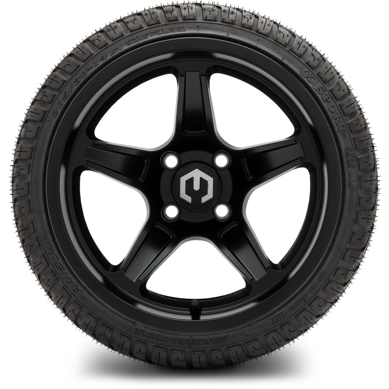 MODZ® 14" Drift Matte Black - Low Profile Tires and Wheels Combo