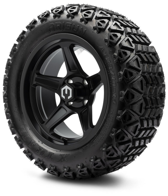 MODZ® 14" Drift Matte Black - Lifted Tires and Wheels Combo