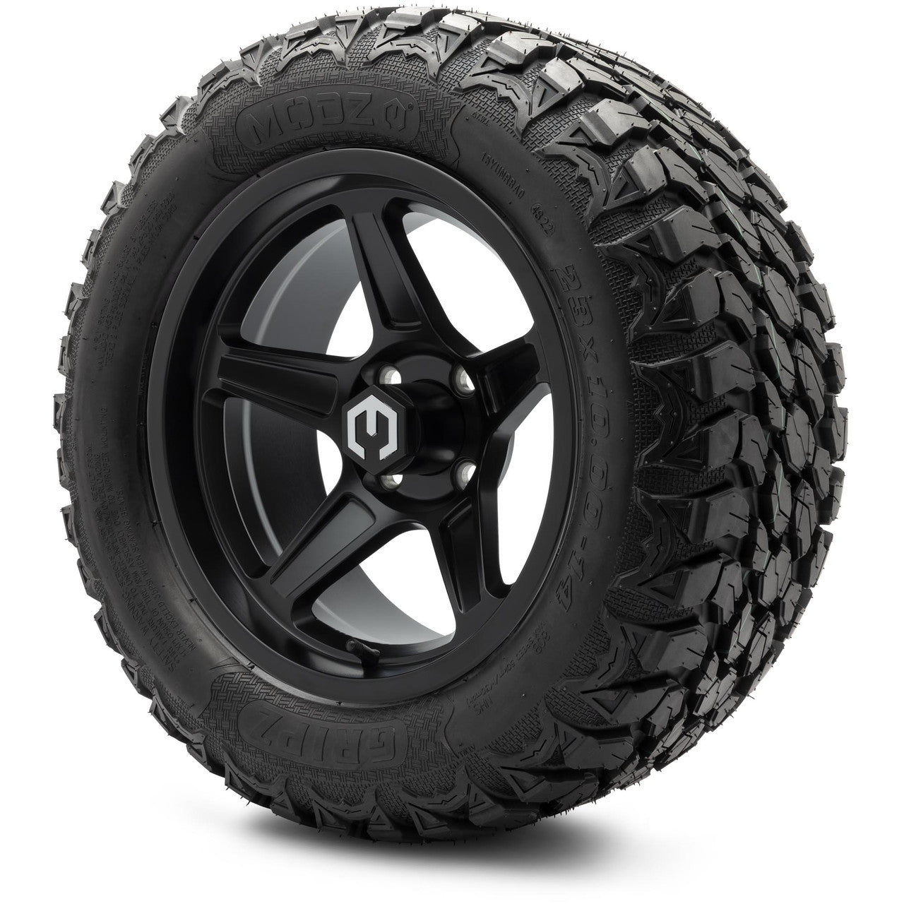 MODZ® 14" Drift Matte Black - Lifted Tires and Wheels Combo
