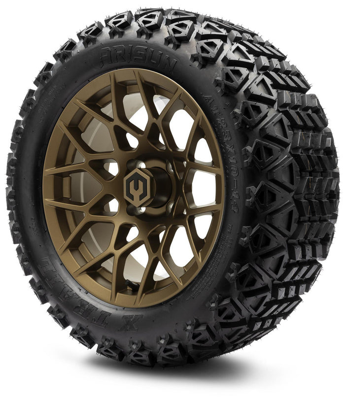 MODZ® 14" Blitz Matte Bronze - Lifted Tires and Wheels Combo