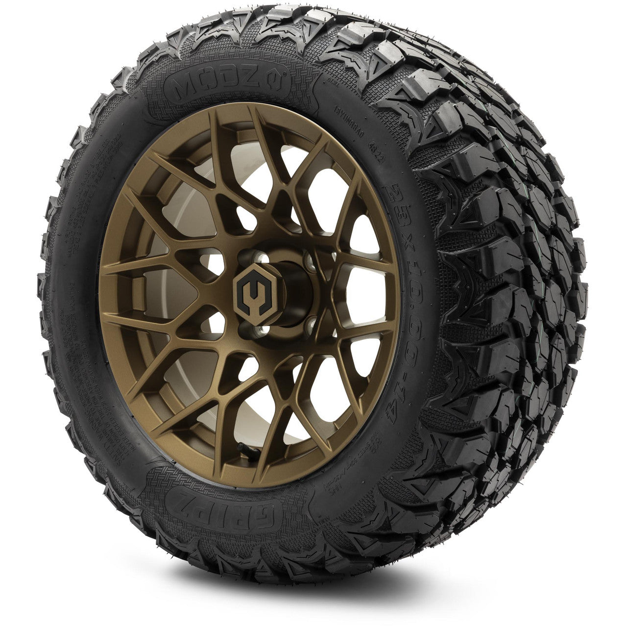 MODZ® 14" Blitz Matte Bronze - Lifted Tires and Wheels Combo