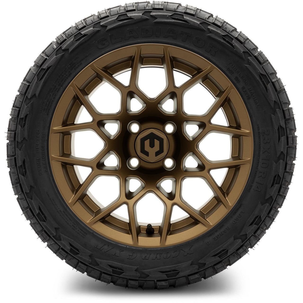 MODZ® 14" Blitz Matte Bronze - Lifted Tires and Wheels Combo